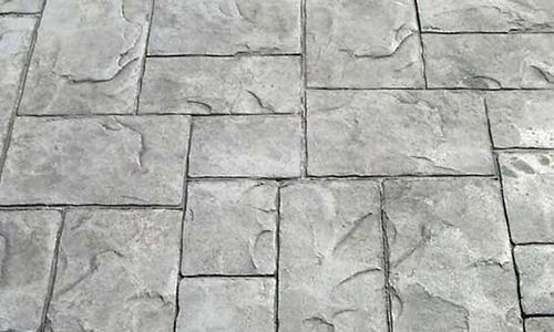 Ashlar slate pattern imprinted concrete